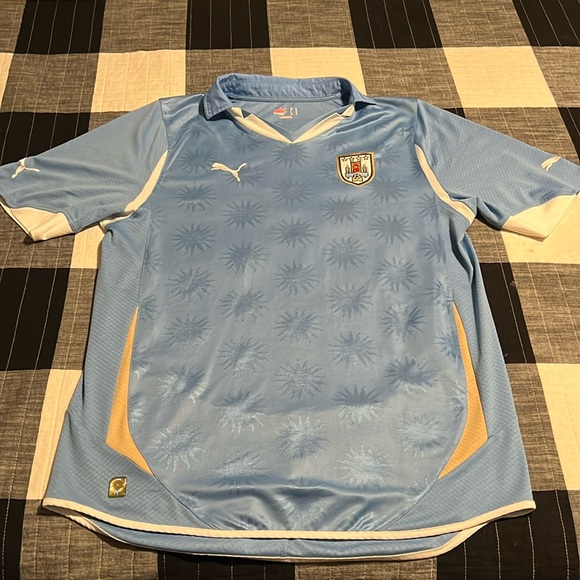 Puma Other - Uruguay 🇺🇾 #10 Diego Forlán VINTAGE 2010 World Cup Puma Home Jersey